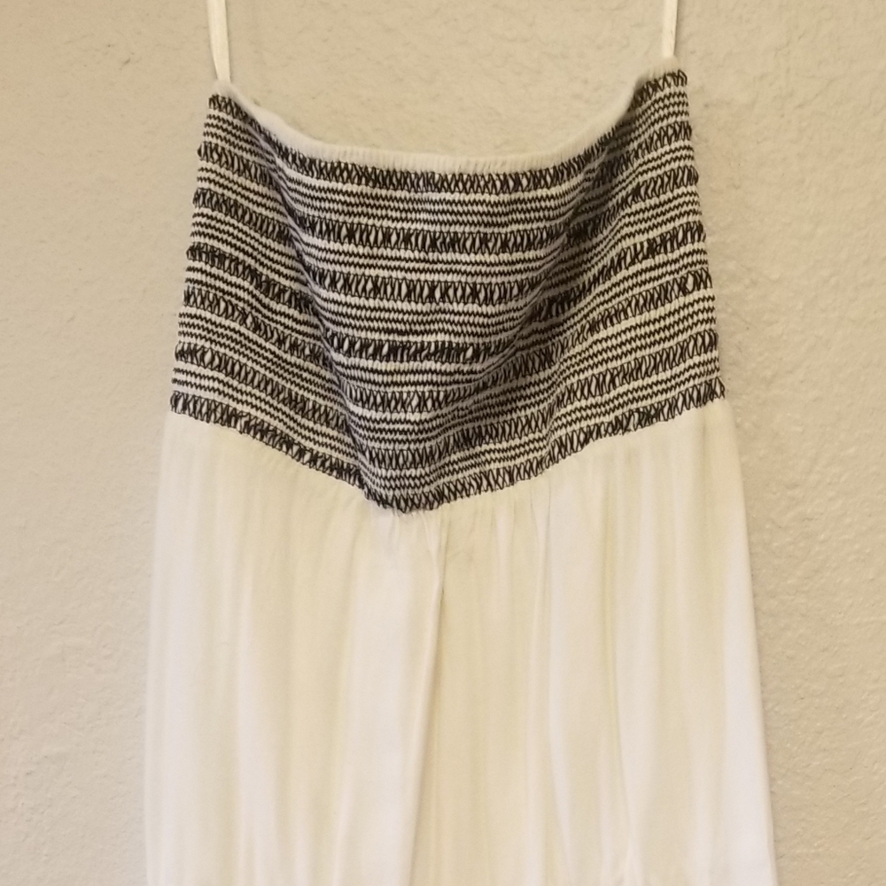 Ivory and black maxi dress